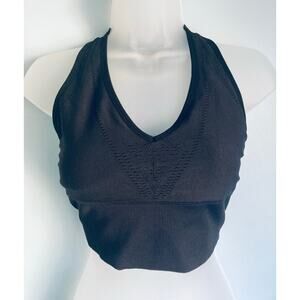 PINK Victoria’s Secret Seamless Lightly Lined Sports Bra Medium Black